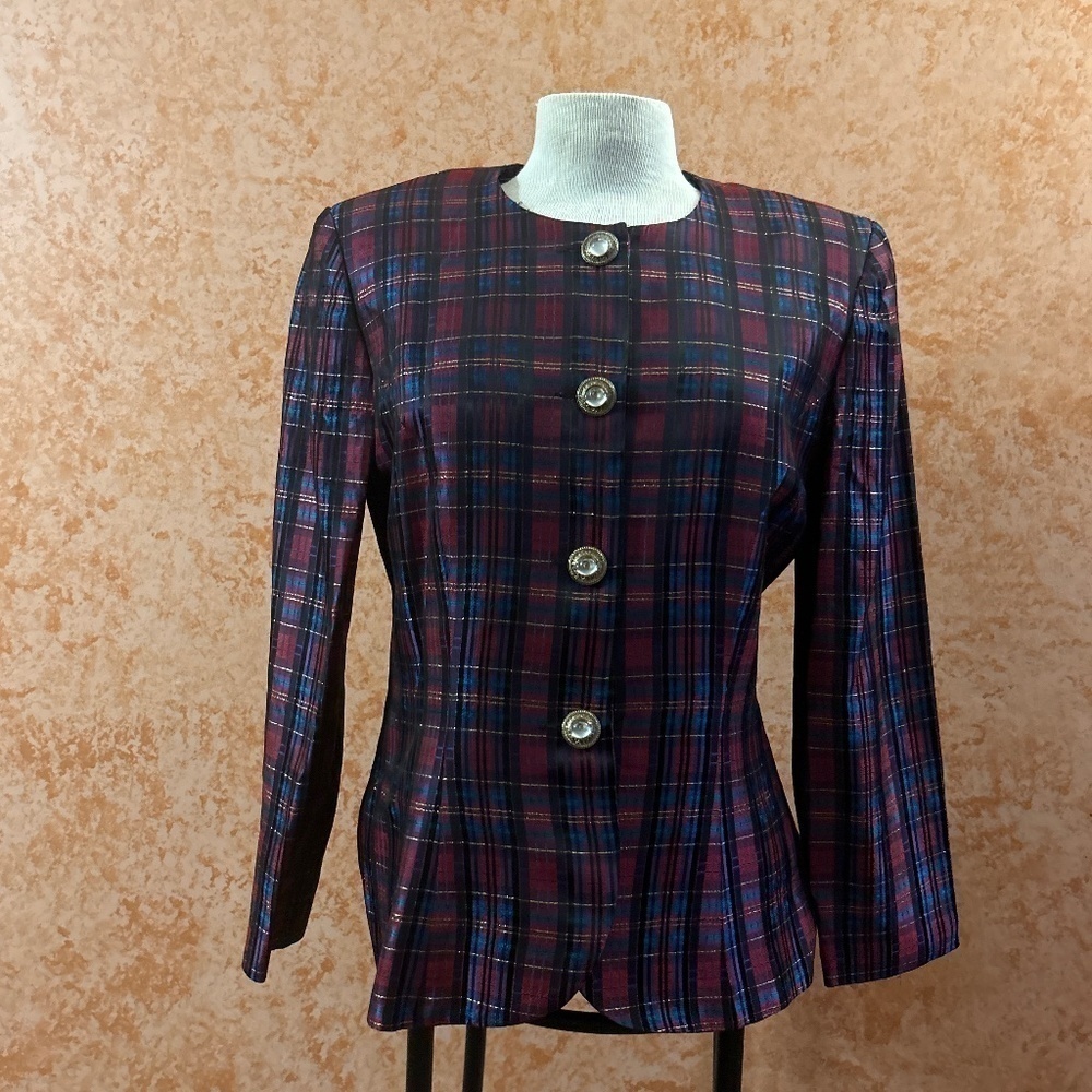 TALBOTS Plaid Blazer Size 10